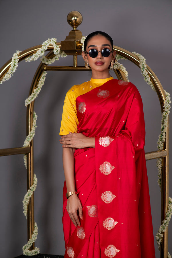 Red Banarasi Silk Saree