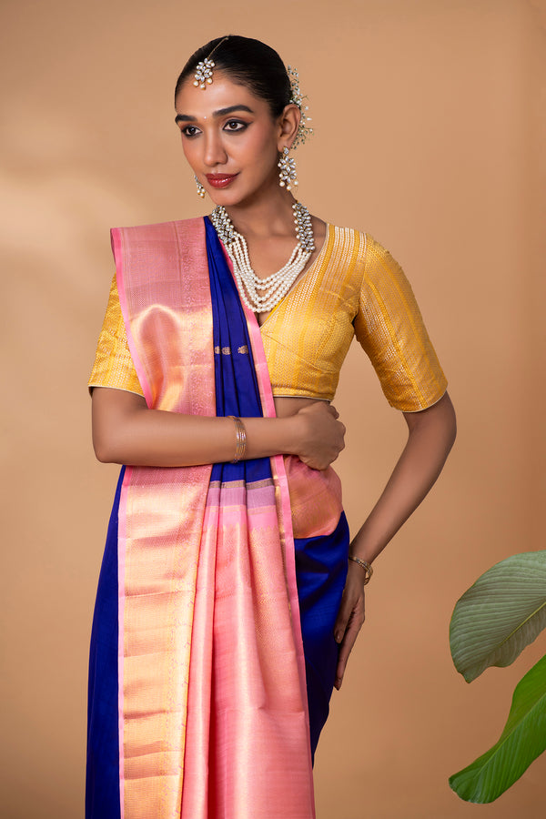 Blue Kanchivaram Silk Saree