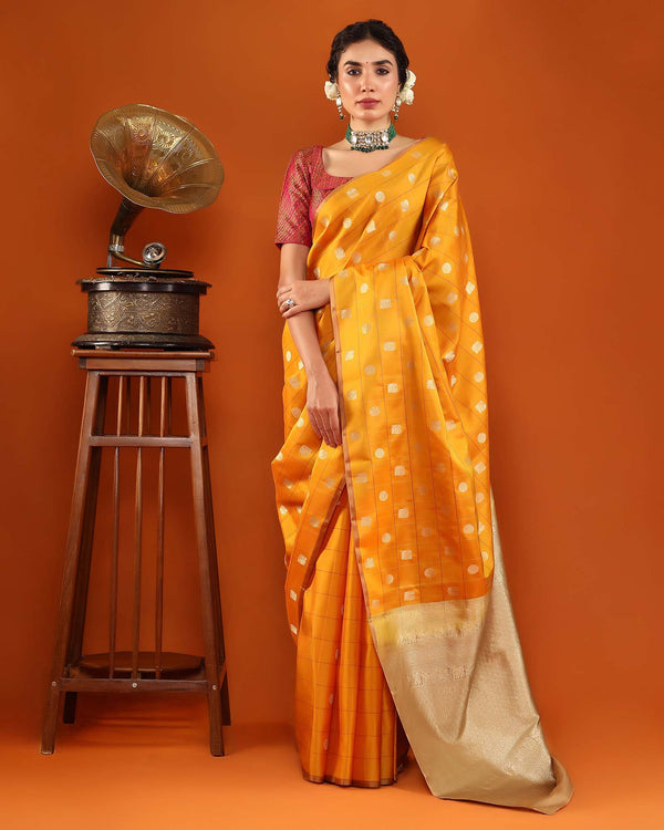 Yellow Kanchivaram Silk Saree