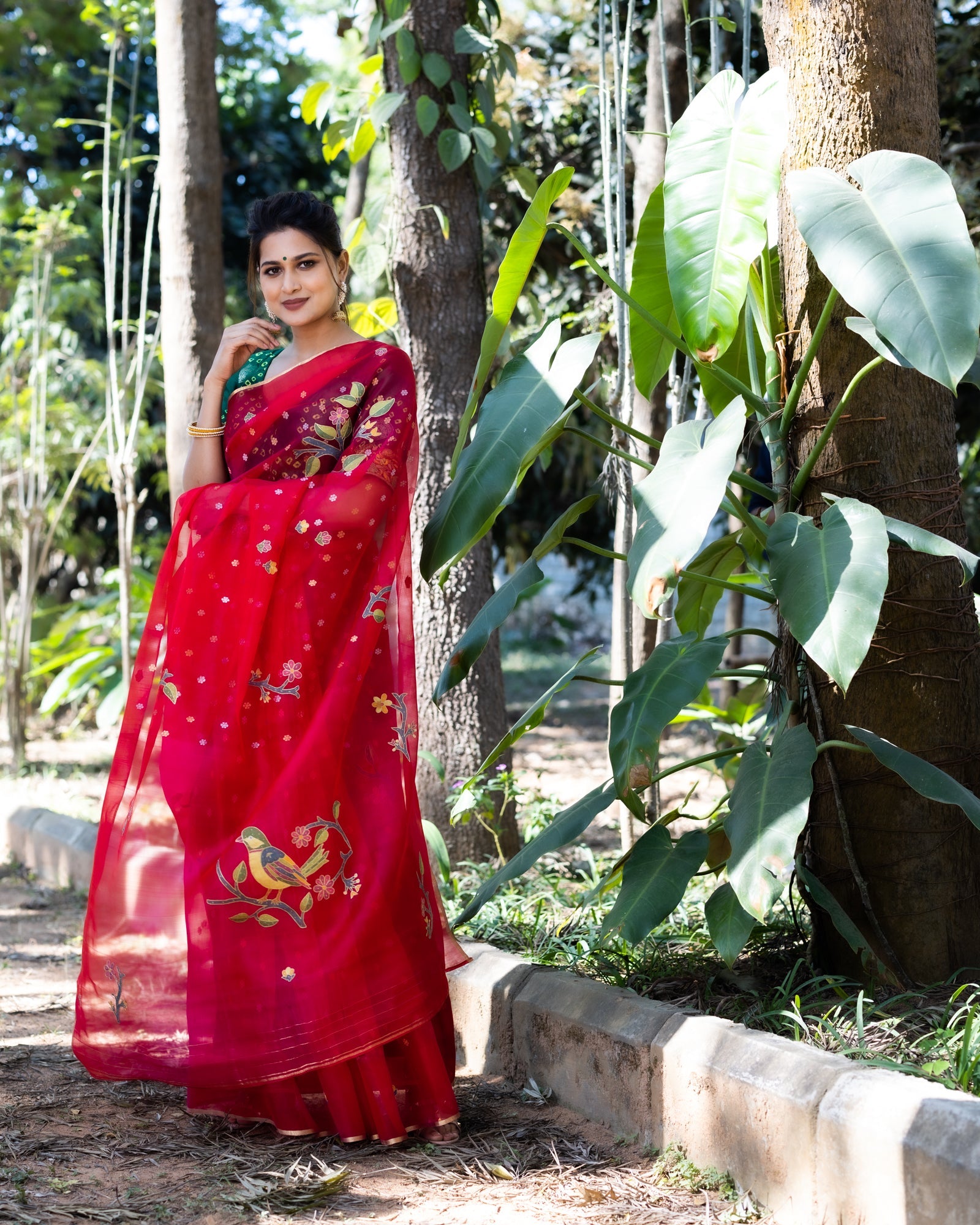 Grey & Maroon Combination Organza Silk Saree – StylebyPanaaash