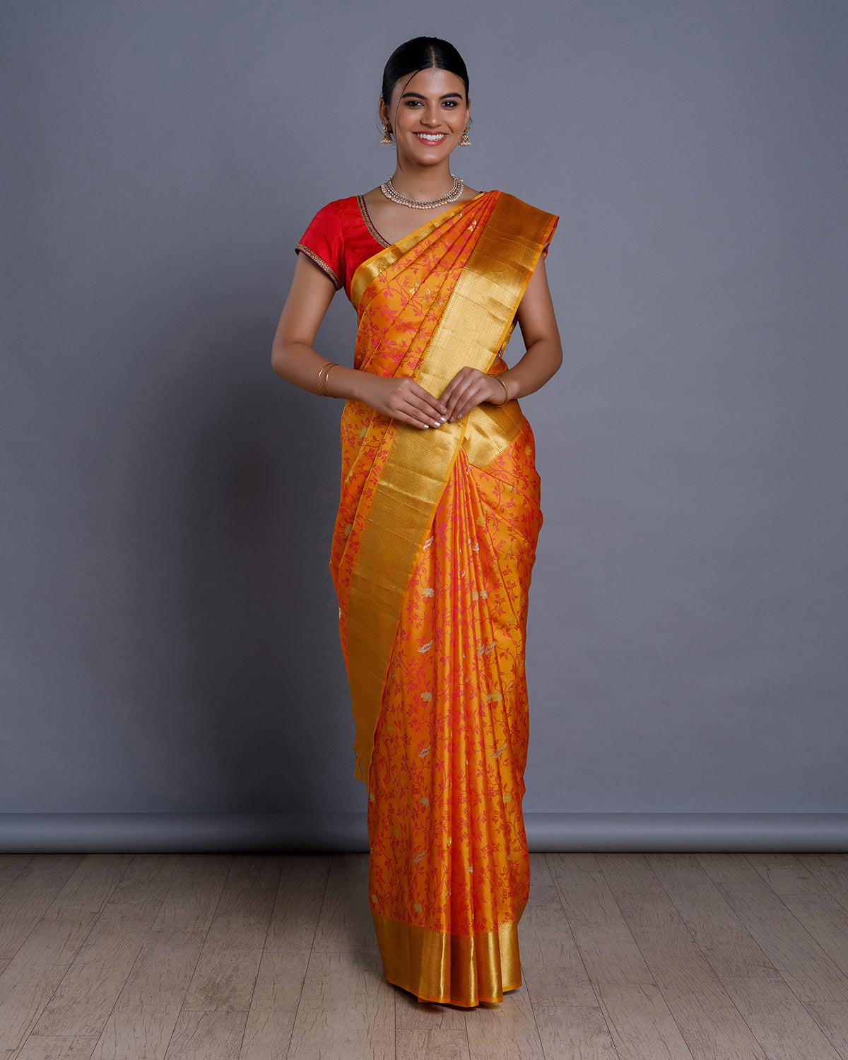Yellow Silk Saree Cheap & Best Anusree Nair in a Mustard Yellow Silk Saree!  - Best Indian Collection Saree - Gia Designer