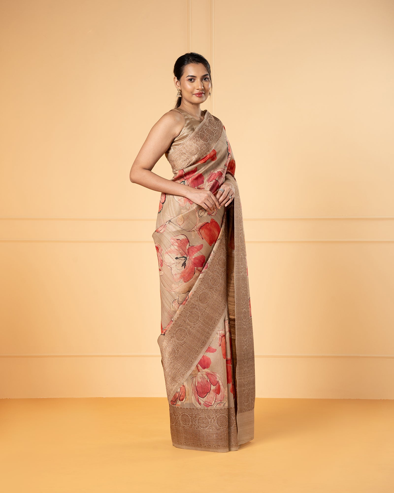 Buy Silk Mark Certified Pure Munga Tussar Silk Saree With Blouse Piece / Handloom  Tussar Sarees With Beautiful Embroidery Work/ Pure Silk Sari Online in  India - Etsy