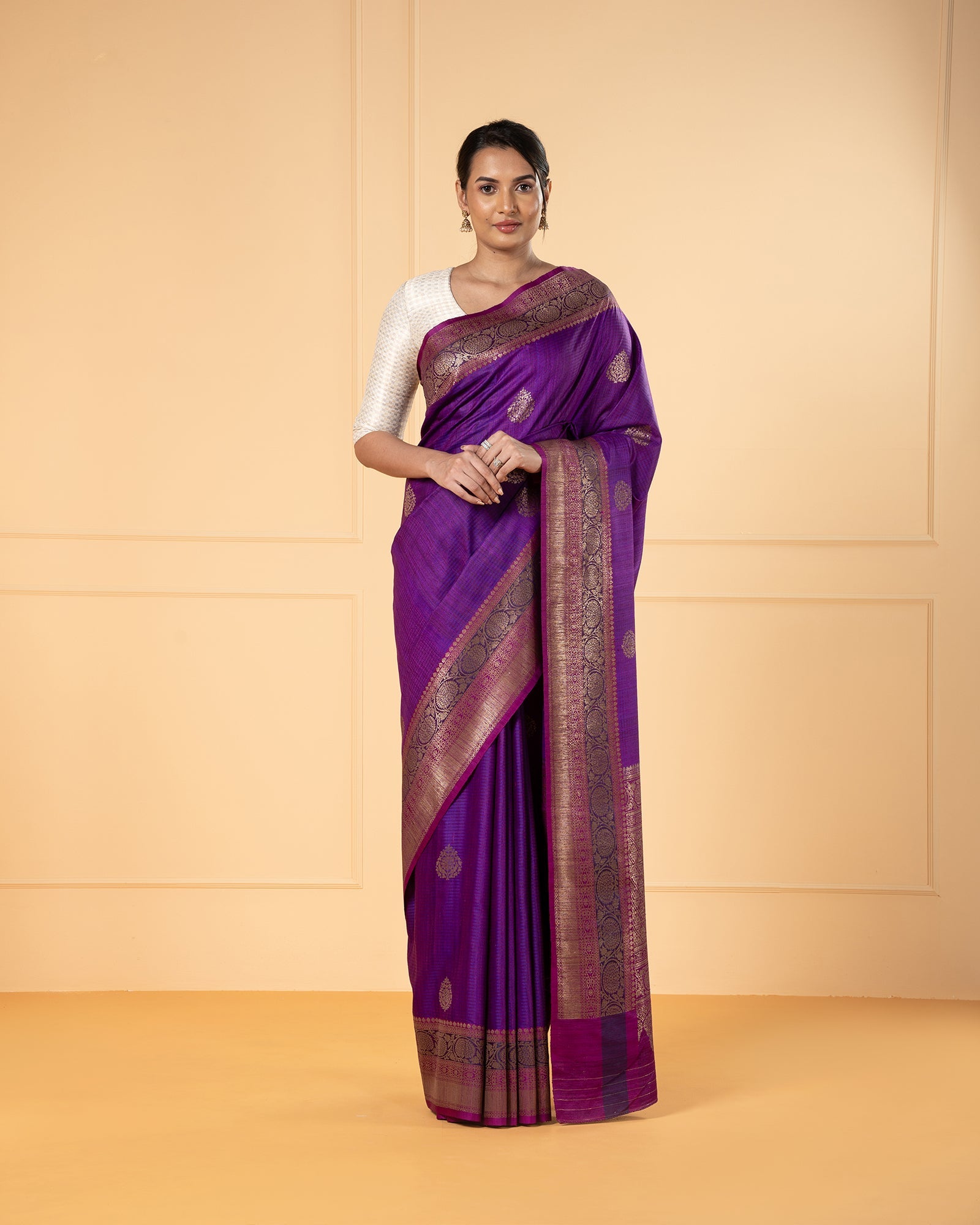 Purple Kubera Pattu Silk Saree - Luxury Shukra